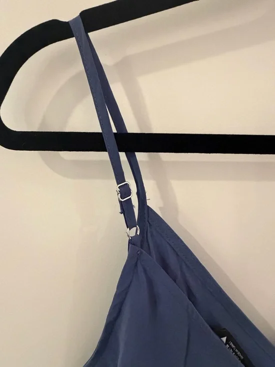 Zara V-Neck Maxi Dress in Slate Blue - Picture 4 of 6